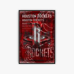 nba houston rockets basketball team logo sport canvas home decor htr1001