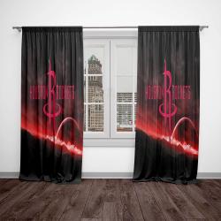 nba houston rockets basketball team logo sport window curtain home decor htr1
