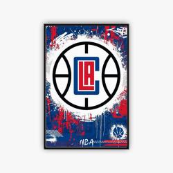 nba los angeles clippers basketball team logo sport canvas home decor lalc1002