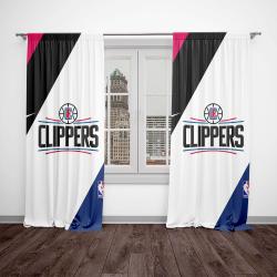 nba los angeles clippers basketball team logo sport window curtain home decor lalc1