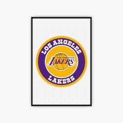 nba los angeles lakers basketball team logo sport canvas home decor lall1002