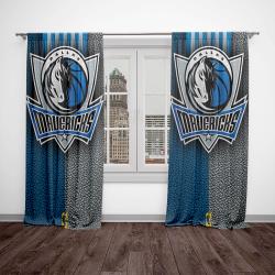 nba mavericks basketball team logo sport window curtain home decor mvrk2