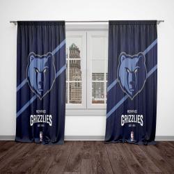 nba memphis grizzlies basketball team logo sport window curtain home decor mpg1
