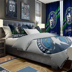 NBA Minnesota Timberwolves Basketball Team Bedroom Set Duvet Cover Area Rug Canvas Print MNT1