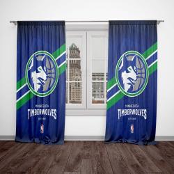nba minnesota timberwolves basketball team logo sport window curtain home decor mnt1