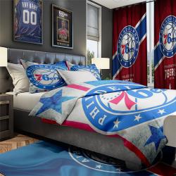 NBA Philadelphia 76ers Basketball Team Bedroom Set Duvet Cover Area Rug Canvas Print PLB1