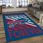 nfl buffalo bills football team logo sport carpet rectangle area rug for living room home room decor dark room bfbl12