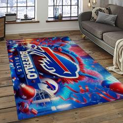 NFL Buffalo Bills Area Rug Non-Slip Football Carpet Home Decor Gift Idea For Fans BFBL14