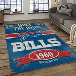 nfl buffalo bills football team logo sport carpet rectangle area rug for living room home room decor dark room bfbl29