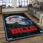 nfl buffalo bills football team logo sport carpet rectangle area rug for living room home room decor dark room bfbl31