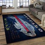 nfl buffalo bills football team logo sport carpet rectangle area rug for living room home room decor dark room bfbl9