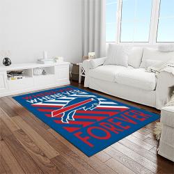 nfl buffalo bills football team logo sport carpet rectangle area rug for living room home room decor light room bfbl12