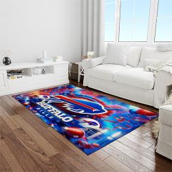 nfl buffalo bills football team logo sport carpet rectangle area rug for living room home room decor light room bfbl14