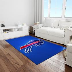nfl buffalo bills football team logo sport carpet rectangle area rug for living room home room decor light room bfbl17