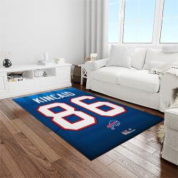 nfl buffalo bills football team logo sport carpet rectangle area rug for living room home room decor light room bfbl21