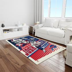 nfl buffalo bills football team logo sport carpet rectangle area rug for living room home room decor light room bfbl23