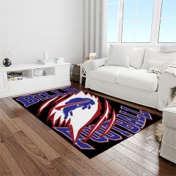 nfl buffalo bills football team logo sport carpet rectangle area rug for living room home room decor light room bfbl25