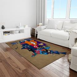 nfl buffalo bills football team logo sport carpet rectangle area rug for living room home room decor light room bfbl27