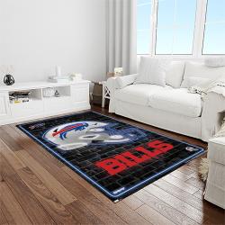 nfl buffalo bills football team logo sport carpet rectangle area rug for living room home room decor light room bfbl31