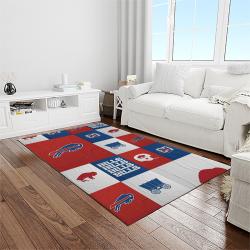 nfl buffalo bills football team logo sport carpet rectangle area rug for living room home room decor light room bfbl36