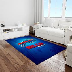 nfl buffalo bills football team logo sport carpet rectangle area rug for living room home room decor light room bfbl40