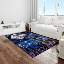 nfl buffalo bills football team logo sport carpet rectangle area rug for living room home room decor light room bfbl8