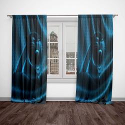 nfl carolina panthers football team logo sport window curtain home decor crp1