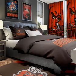 NFL Cleveland Browns Football Team Bedroom Set Duvet Cover Area Rug Canvas Print CVB1