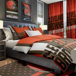 NFL Cleveland Browns Football Team Bedroom Set Duvet Cover Area Rug Canvas Print CVB3