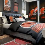 nfl cleveland browns football team logo sport bedroom set home decor cvb5
