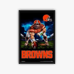 nfl cleveland browns football team logo sport canvas home decor cvb1002