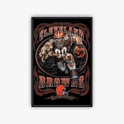 nfl cleveland browns football team logo sport canvas home decor cvb2001