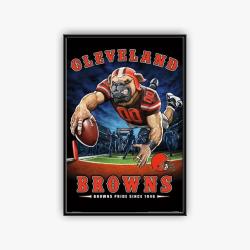 nfl cleveland browns football team logo sport canvas home decor cvb3001