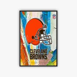 nfl cleveland browns football team logo sport canvas home decor cvb3002