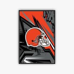 nfl cleveland browns football team logo sport canvas home decor cvb4002