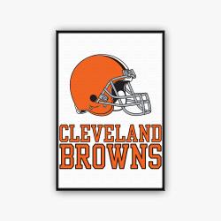 nfl cleveland browns football team logo sport canvas home decor cvb5002