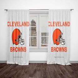 nfl cleveland browns football team logo sport window curtain home decor cvb2