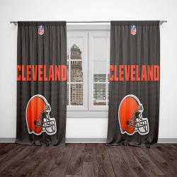 nfl cleveland browns football team logo sport window curtain home decor cvb3
