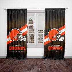 nfl cleveland browns football team logo sport window curtain home decor cvb5