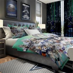 NFL Dallas Cowboy Football Team Bedroom Set Duvet Cover Area Rug Canvas Print DCB2