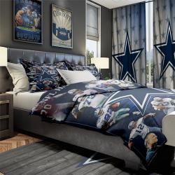 NFL Dallas Cowboy Football Team Bedroom Set Duvet Cover Area Rug Canvas Print DCB4