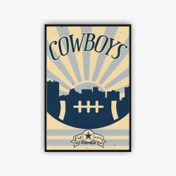 nfl dallas cowboy football team logo sport canvas home decor dcb4002