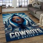 nfl dallas cowboy football team logo sport carpet rectangle area rug for living room home room decor dark room dacb52