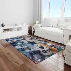 nfl dallas cowboy football team logo sport carpet rectangle area rug for living room home room decor light room dacb15