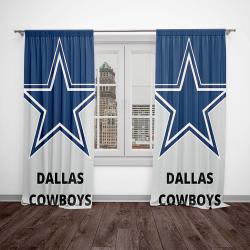 nfl dallas cowboy football team logo sport window curtain home decor dcb1