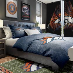NFL Denver Broncos Football Team Bedroom Set Duvet Cover Area Rug Canvas Print DEVB1