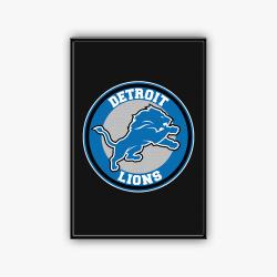 nfl detroit lions football team logo sport canvas home decor dtli1002