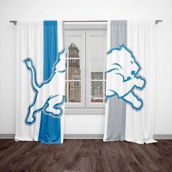 nfl detroit lions football team logo sport window curtain home decor dtli1
