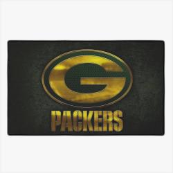 nfl green bay packers football team logo sport carpet rectangle area rug home decor gbpc1