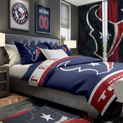 NFL Houston Texans Football Team Bedroom Set Duvet Cover Area Rug Canvas Print HTTA1